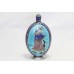 Flask Silver Enamel Sterling Antique Vintage Perfume Bottle 925 Hip Handmade B64